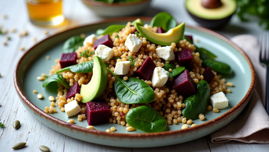Beetroot & Quinoa Power Salad with Iron-Infused Dressing