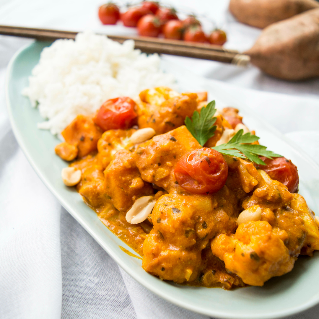 Sweet Potato & Peanut Curry with Iron-Enriched Broth