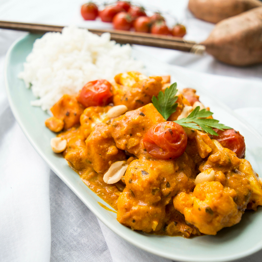 Sweet potato and peanut curry