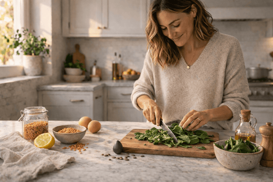 iron rich foods for women including lentils spinach pumpkin seeds and tofu