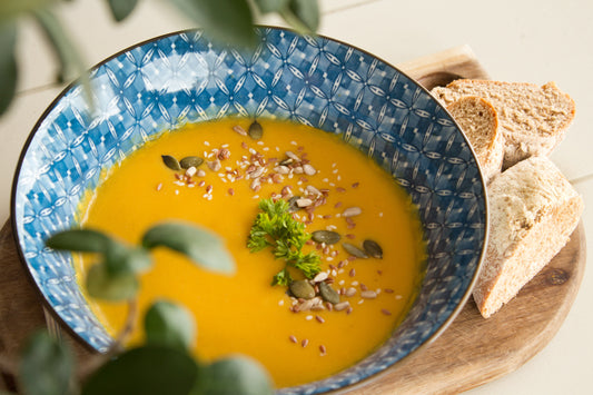 Iron enriched pumpkin soup